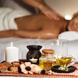 Aromatherapy oils and spa products used at Amla Massage